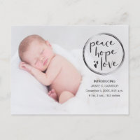 Annonce de naissance, Premier Noël, photo