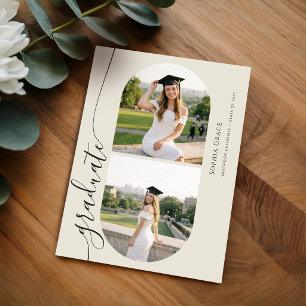 Carte Postale Annonce de remise de diplômes avec photo d'archite