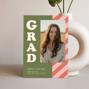 Carte Postale Annonce de remise de diplômes avec photo de promo