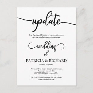 Carte Postale Annonce de report de date de mariage