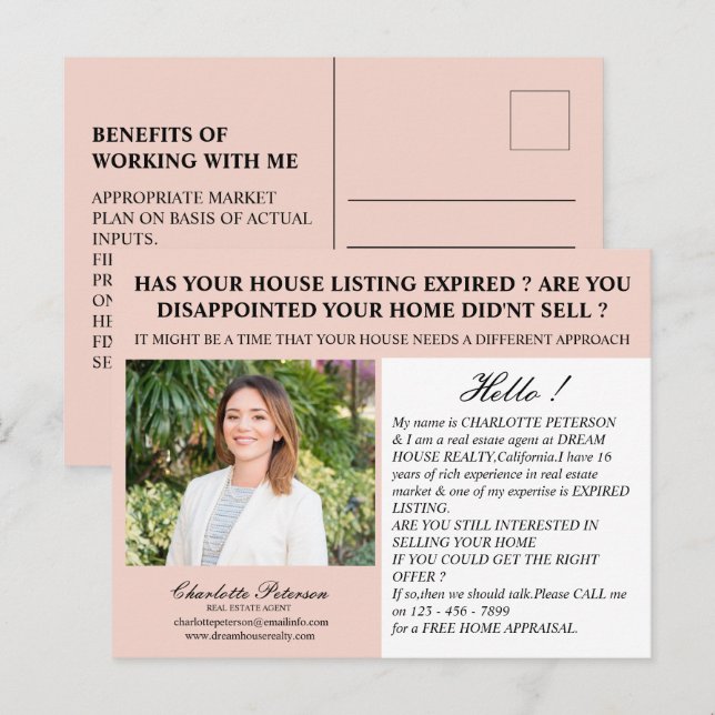 Carte Postale Annonce expirée Immobilier (Devant / Derrière)