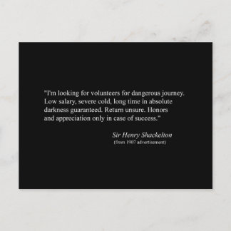 Carte Postale Annonce pour 1907 Shackelton NIMROD Expédition