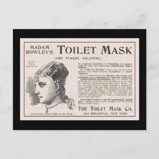 Carte Postale Annonce sur le masque de toilettes de Mme Rowley