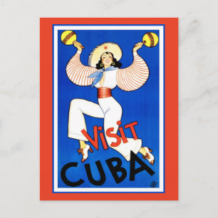 Carte Postale Annonce touristique vintage Cuba