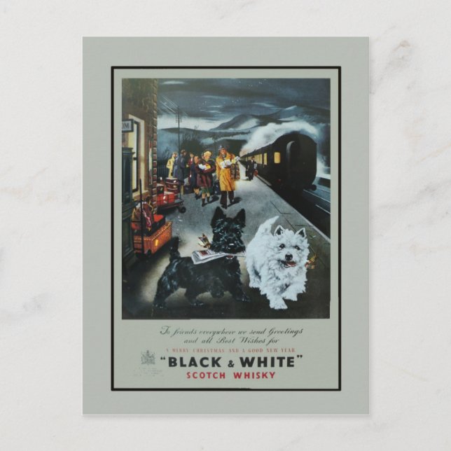 Carte postale Annonce vacances vintage (Devant)