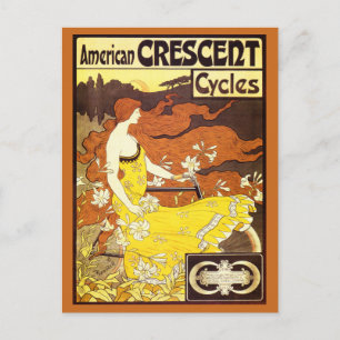 Carte Postale Annonce Vélo Art Nouveau vintage