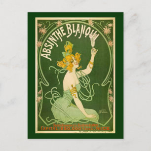 Carte Postale Annonce vintage Absinthe Blanqui