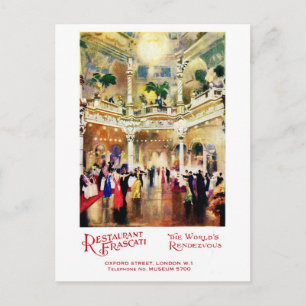 Carte Postale Annonce vintage d'âge jazz Restaurant Frascati