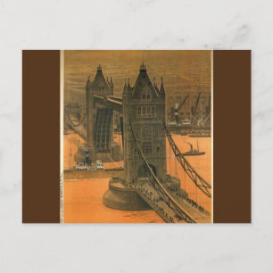 Carte Postale Annonce vintage Paris Railroad Travel