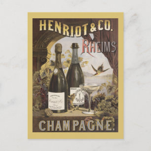 Carte Postale Annonce Vintage Pour Henriot & Co. Rheims Champagn