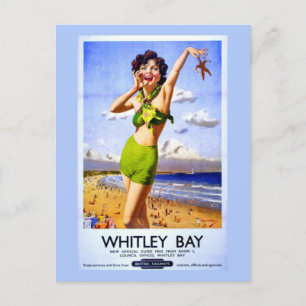 Carte Postale Annonce Vintage Whitley Bay