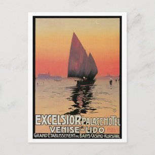 Carte Postale Annonce Voyage vintage Venice Excelsior Palace