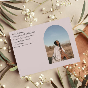 Carte Postale Annonces de diplômés d'Arc photo minimal moderne