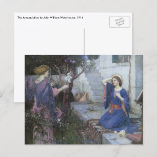 Carte Postale Annonciation de John William Waterhouse