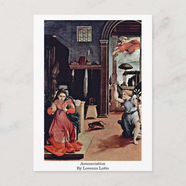 Carte Postale Annonciation De Lorenzo Lotto (Devant)