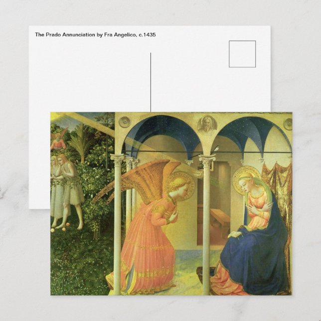 Carte Postale Annonciation du Prado par Fra Angelico (Devant / Derrière)