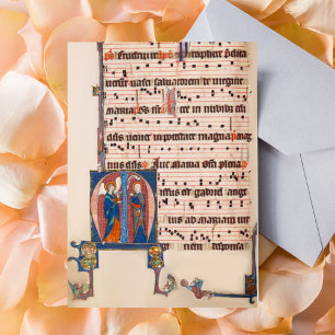 Carte Postale Annonciation Manuscrit lumineux médiéval