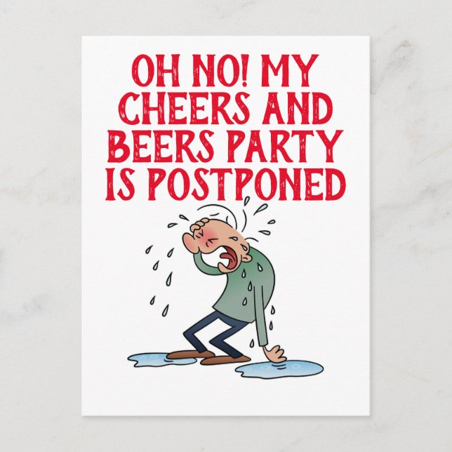 Carte Postale Annulation de la fête Cheers And Beers reportée (Devant)