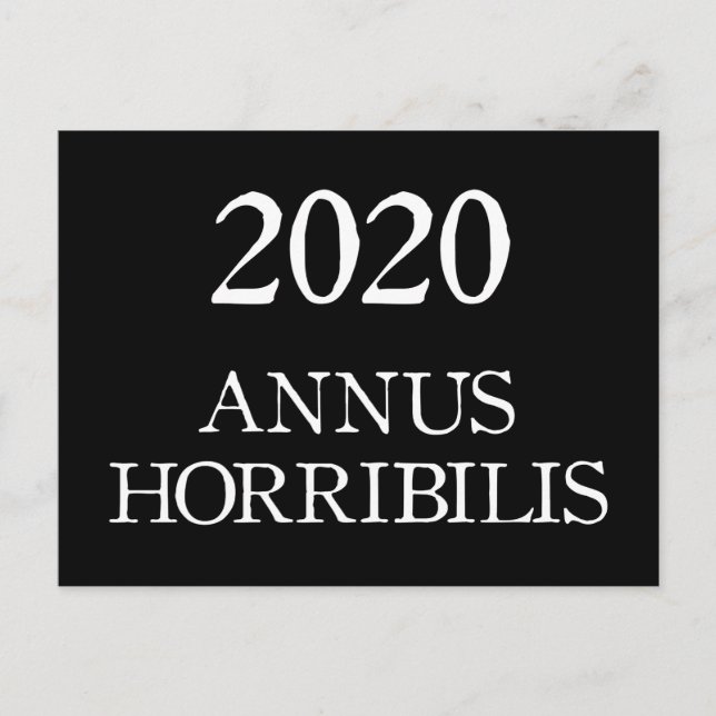 Carte Postale Annus Horribilis 2020 Année Horrible latine (Devant)