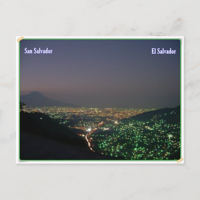 Carte Postale Anochecer de San Salvador (Devant)