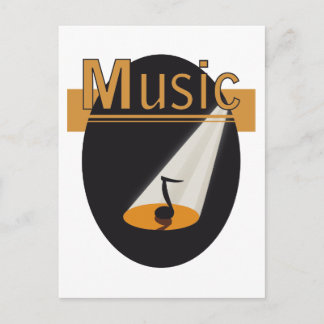 Carte Postale ansichtkaart "Musique" design