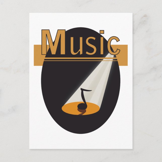 Carte Postale ansichtkaart "Musique" design (Devant)