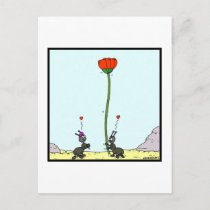 Carte Postale Ant in love : Caricature de la fourmi