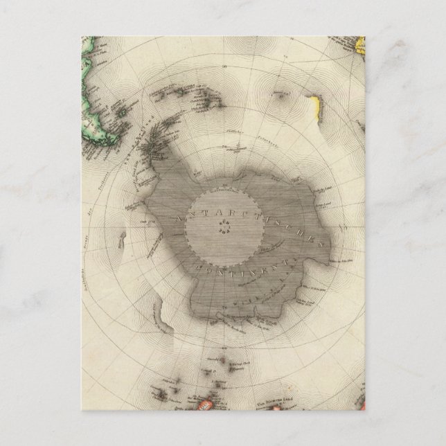 Carte Postale Antarctique, hémisphère Sud (Devant)