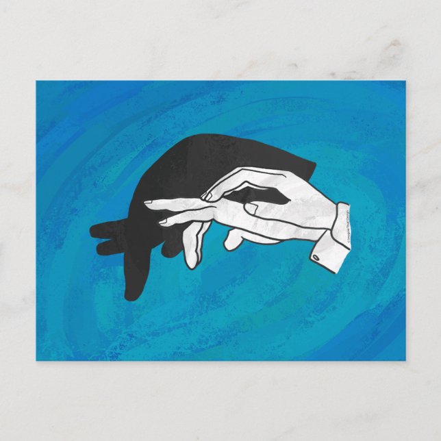 Carte Postale Anteille Ombre Sur Bleu (Devant)