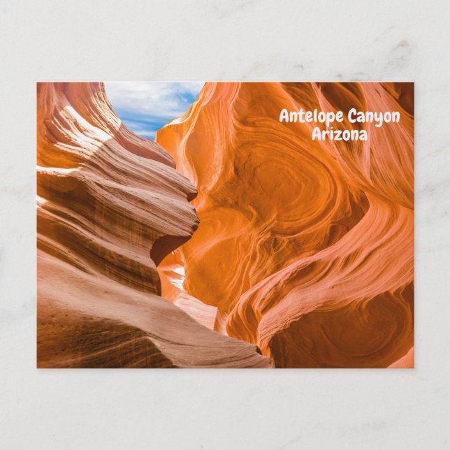Carte Postale Antelope Canyon Arizona Blue Sky View (Devant)