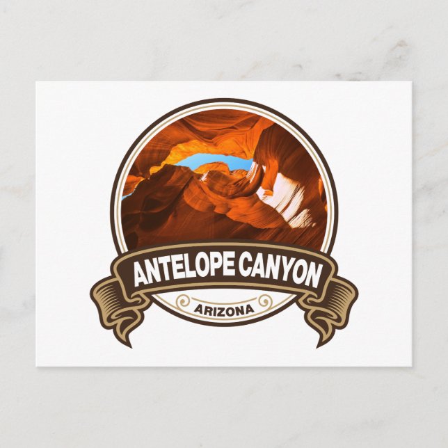 Carte Postale Antelope Canyon Arizona Travel Badge (Devant)