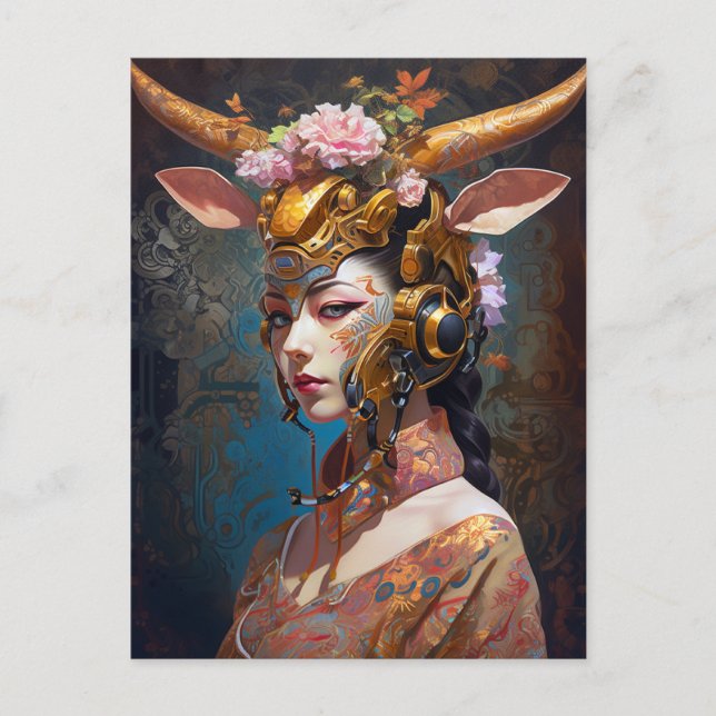 Carte Postale Antelope Headdress Science Fiction (Devant)
