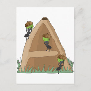Carte Postale Anthill de l'alphabet animal