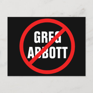 Carte Postale Anti Greg Abbott Votez-Le Hors Du Texas Politique
