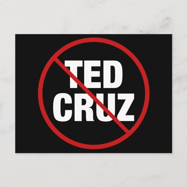 Carte Postale Anti Ted Cruz Texas Democratique (Devant)