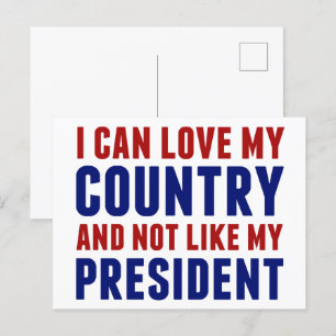 Carte Postale Anti Trump Patriotique Pas Mon Président