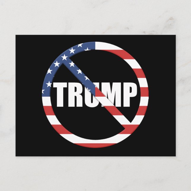 Carte Postale Anti-Trump pro-démocratie (Devant)