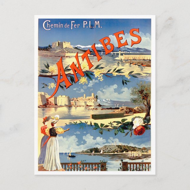 Carte Postale Antibes France voyage vintage (Devant)
