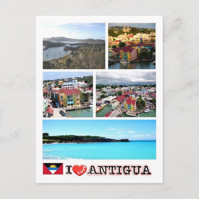 Carte Postale Antigua-et-Barbuda - Antigua - J'aime - (Devant)