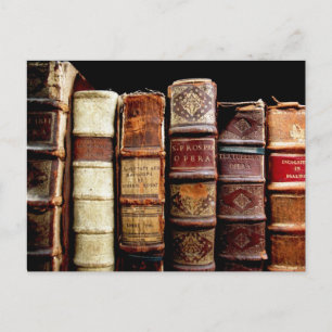 Carte Postale Antique 18ème siècle Design Livres liants en cuir
