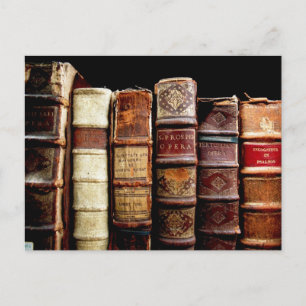 Carte Postale Antique 18ème siècle Design Livres liants en cuir