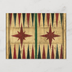 Carte Postale Antique Backgammon Game Board par Ethan Harper