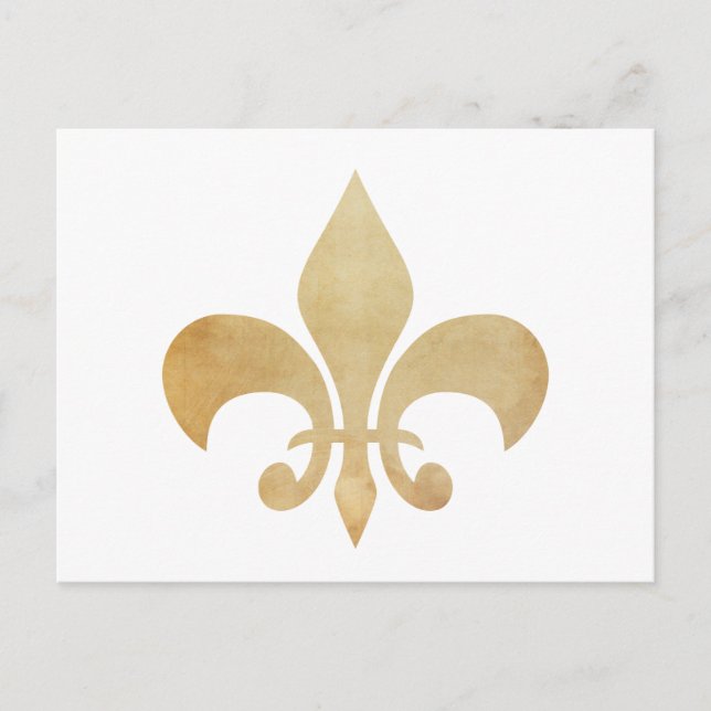 Carte Postale Antique Fleur de Lis Postcard (Devant)
