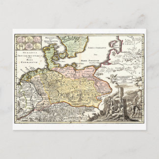Carte Postale Antique Germanie - Ancien plan allemand