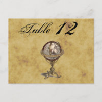 Antique Globe, BG déprimé Numéro de tableau