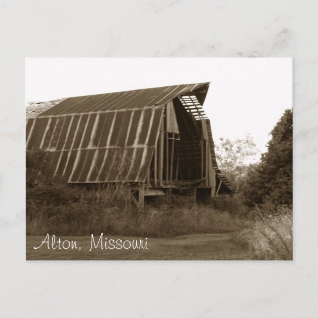 Carte Postale Antique grange dans le Missouri (Devant)