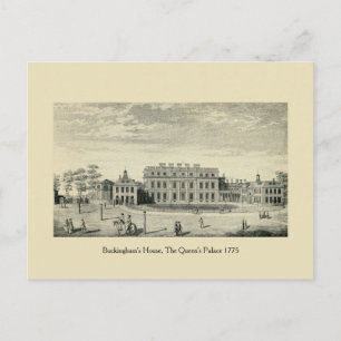 Carte Postale Antique Londres 1775 Buckingham's House