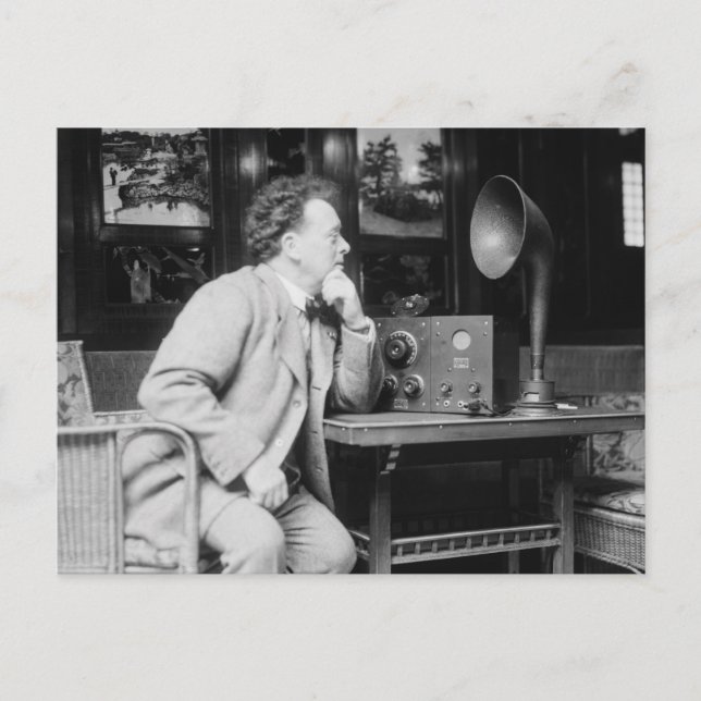 Carte Postale Antique Radio, début des années 1900 (Devant)