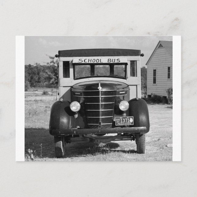 Carte Postale Antique School Bus, Greensboro, Géorgie, 1941 (Devant)