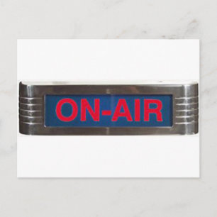 Carte Postale Antique Signe en direct ou radiodiffusion en direc